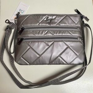 Lug Dazzle Crossbody Bag in Metallic Pearl